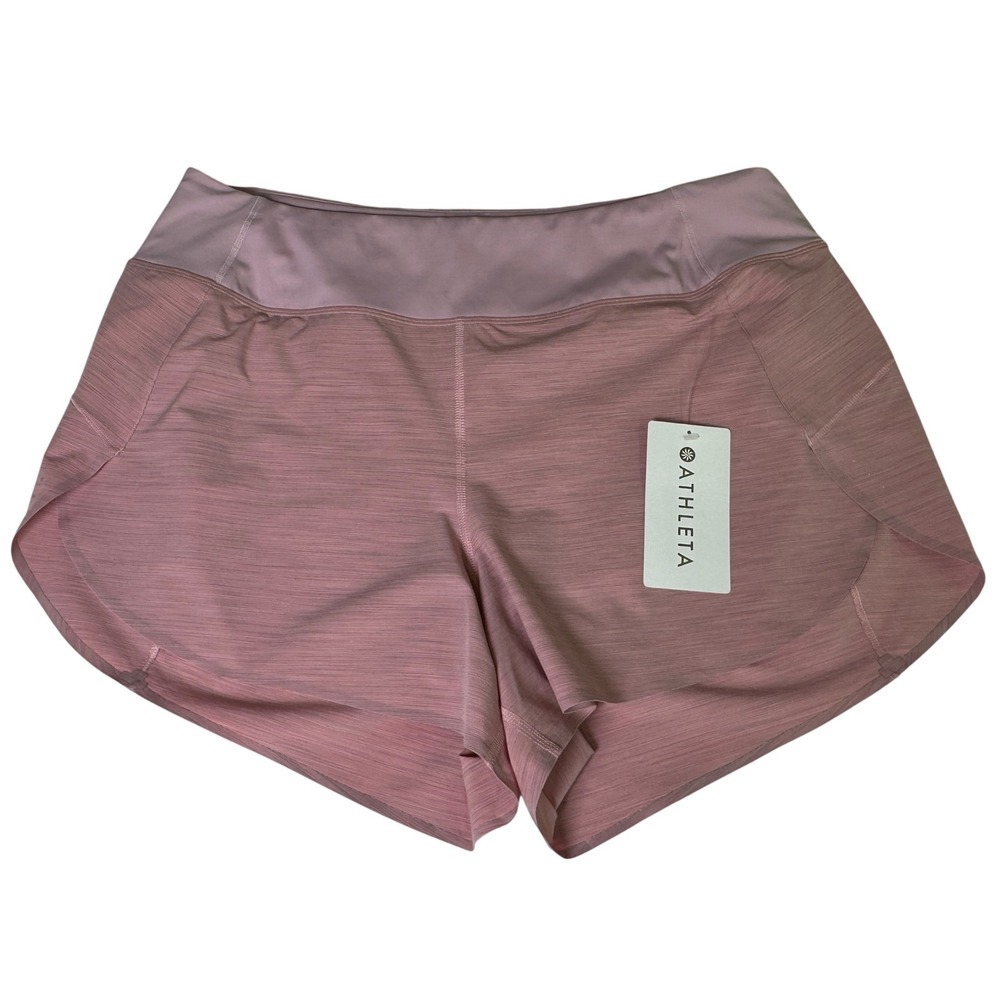 Athleta Run With It Textured 3.5"‎ Shorts Womens Size 1X Pink Lined Running